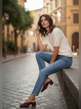 Seychelles Wine Suede Block Heel Mules